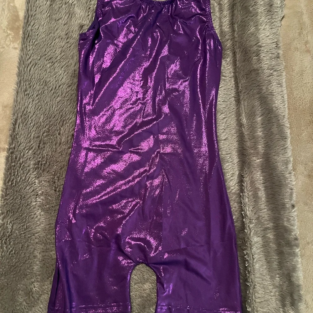 NWT Gymnastics Leotards For Girls Size 5-6 Year Old Color Purple Brozing